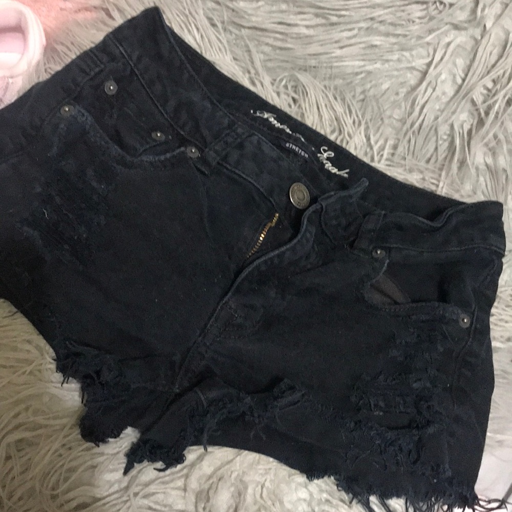 Black American Eagle Jean Shorts